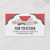 Keukengerei bakken keukenchef catering visitekaartje (Voorkant)
