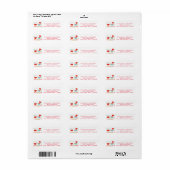 Keukengerei, blauw, rood etiket (Full Sheet)
