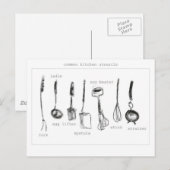 Keukengerei Briefkaart (Voorkant / Achterkant)