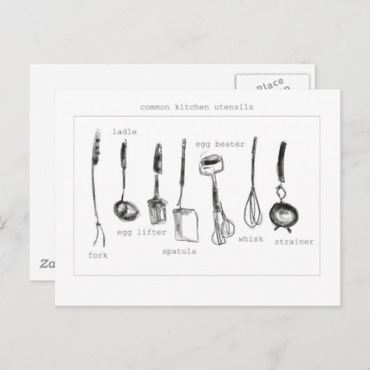 Keukengerei Briefkaart (Voorkant / Achterkant)