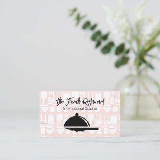 Keukengerei | Chef Mes Serveerschotel Visitekaartje (Staand voorkant)