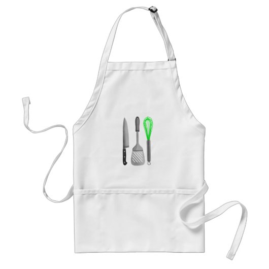 Keukengerei Chefs Mes Whisk Spatula Standaard Schort (Voorkant)