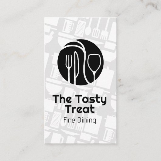 keukengerei | Dinnerware Logo | chef Visitekaartje (Voorkant)