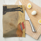 keukengerei en keukengerei, met paarddendeeg theedoek (Quarter Fold)