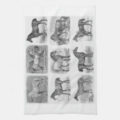 keukengerei en keukengerei, met paarddendeeg theedoek (Verticaal)