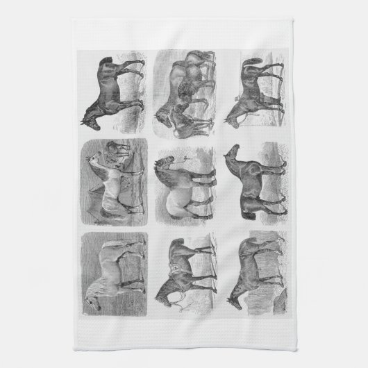 keukengerei en keukengerei, met paarddendeeg theedoek (Verticaal)