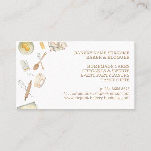 Keukengerei en kookgerei visitekaartje (Achterkant)