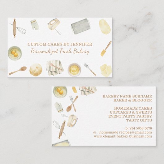 Keukengerei en kookgerei visitekaartje (Voorkant / Achterkant)