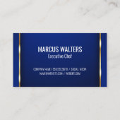 Keukengerei | Gold Blue Background Visitekaartje (Achterkant)