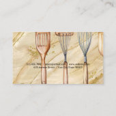 keukengerei | Gouden marmeren achtergrond Visitekaartje (Achterkant)