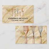 keukengerei | Gouden marmeren achtergrond Visitekaartje (Voorkant / Achterkant)