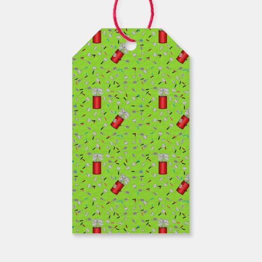 Keukengerei, groen-HANG LABEL/SJABLOON van het LAB Cadeaulabel (Achterkant)