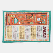  keukengerei Kalenderhanddoek Theedoek (Horizontaal)