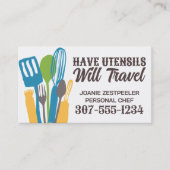 Keukengerei Kookklasse Chef Catering Visitekaartje (Voorkant)