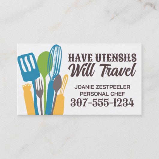 Keukengerei Kookklasse Chef Catering Visitekaartje (Voorkant)