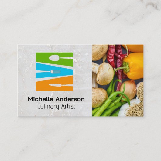 keukengerei Logo | verse producten Visitekaartje (Voorkant)