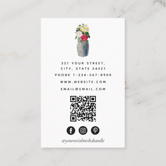 Keukengerei maaltijden Kaas catering Visitekaartje (Achterkant)