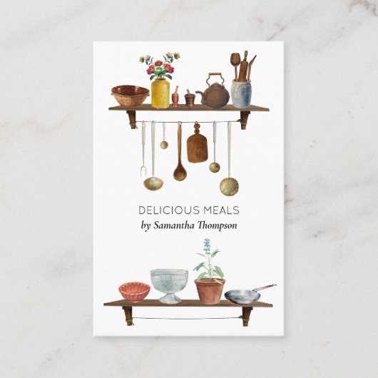 Keukengerei maaltijden Kaas catering Visitekaartje (Voorkant)