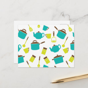 Keukengerei, met de klok mee, messenmakerswerk, ke briefkaart