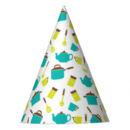 Keukengerei, met de klok mee, messenmakerswerk, ke feesthoedjes