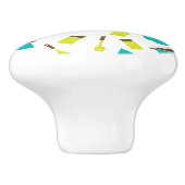 Keukengerei, met de klok mee, messenmakerswerk, ke keramische knop (Zijkant)