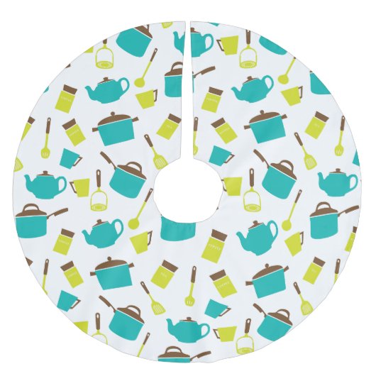 Keukengerei, met de klok mee, messenmakerswerk, ke kerstboom rok (Voorkant)