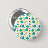 Keukengerei, met de klok mee, messenmakerswerk, ke ronde button 5,7 cm (Voorkant /achterkant)