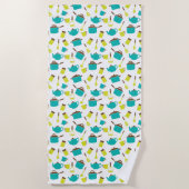 Keukengerei, met de klok mee, messenmakerswerk, ke strandlaken (Voorkant)