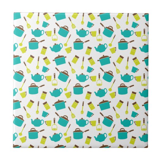 Keukengerei, met de klok mee, messenmakerswerk, ke tegeltje (Voorkant)