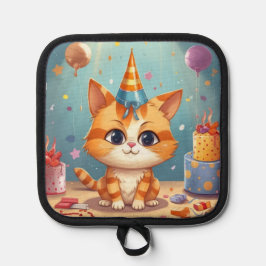 Keukengerei met katten thema oranje kat schattig pannenlap