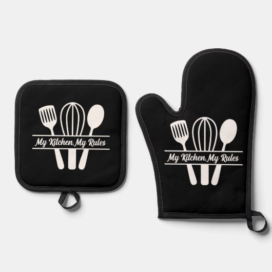 Keukengerei Monogram Ovenwant & Pannenlap Set (Voorkant)