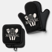 Keukengerei Monogram Ovenwant & Pannenlap Set (Voorkant / Achterkant)