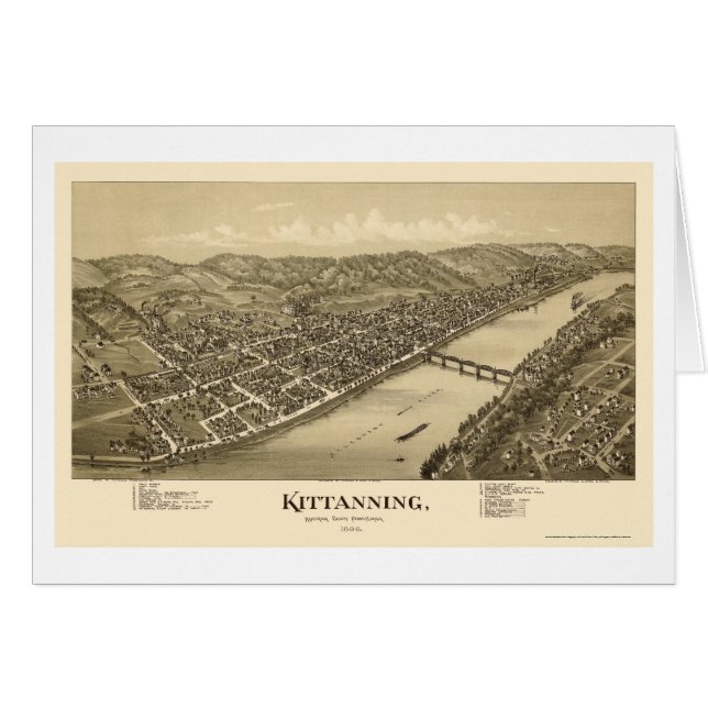 Keukengerei, PA Panoramische Kaart - 1896 (Voorkant Horizontaal)