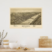Keukengerei, PA Panoramische Kaart - 1896 Poster (Keuken)
