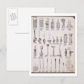 Keukengerei, uit een handelscatalogus van de huisd briefkaart (Voorkant / Achterkant)