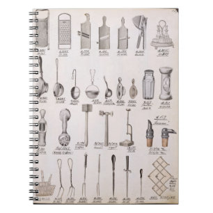 Keukengerei, uit een handelscatalogus van de huisd notitieboek