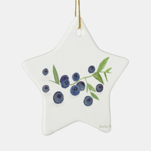 Keukengerei van bosbessen Voedsel waterverf Keramisch Ornament (Rechts)