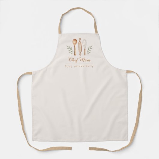 Keukengerei van moeder schort (Voorkant)