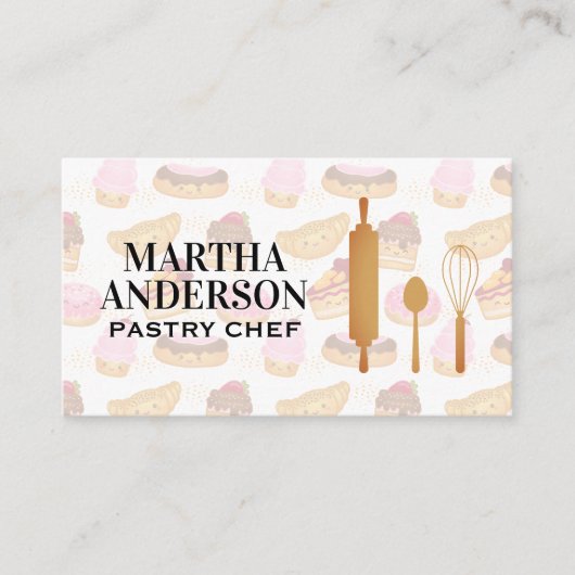 keukengerei | Visitekaartje van Schattige gebak (Voorkant)
