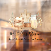 Keukengerei Voedsel Waterverf Quote Raamsticker (Vel 2)