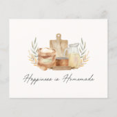 Keukengerei Voedsel Waterverf Recept Kaart (Achterkant)