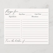 Keukengerei Voedsel Waterverf Recept Kaart (Voorkant)