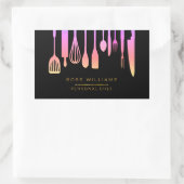 keukengerei voor catering rechthoekige sticker (Tas)