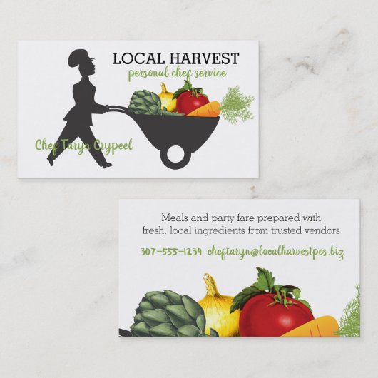 keukengerei voor dames en heren visitekaartje (Voorkant / Achterkant)