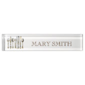 keukengerei voor de kaasmakerij naambordje (Voorkant)