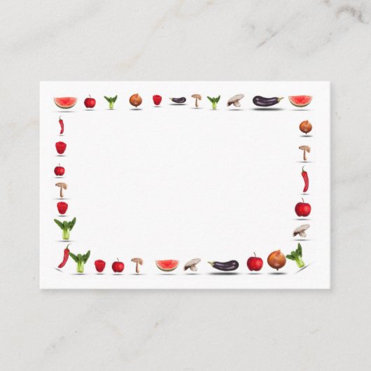 Keukengerei voor koks visitekaartje (Voorkant)