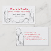 keukengerei voor levensmiddelen visitekaartjes voo (Voorkant / Achterkant)