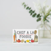 keukengerei voor levensmiddelen visitekaartjes voo (Staand voorkant)