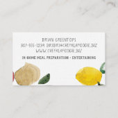 keukengerei voor levensmiddelen visitekaartjes voo (Achterkant)