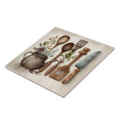 Keukengerei Waterverven rustieke keramische Tegel Tegeltje (Zijkant)